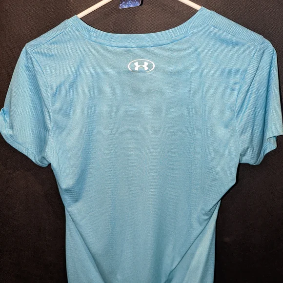 Under Armour Women's Blue V-Neck Top - Picture 3 of 3